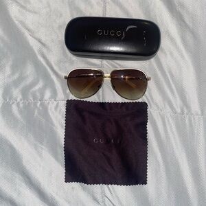 GUCCI SUNGLASSES WHITE AVIATOR